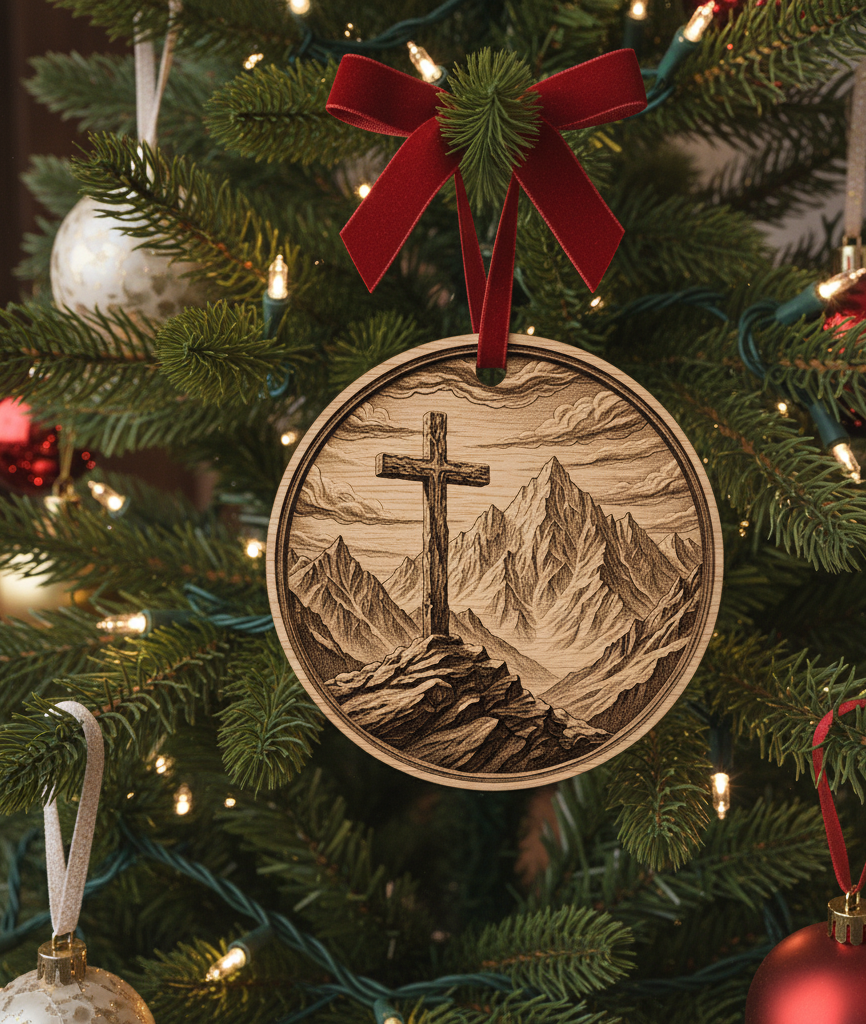 Personalized Wooden Cross Ornament | Dz Designs